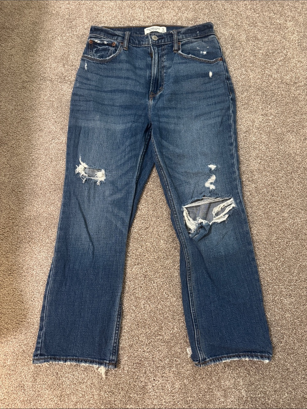 Abercrombie ankle straight ultra high rise jeans